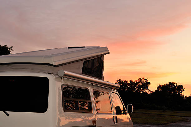 istock Camper van at sunset, Everglades National Park, road trip, Florida 183361000