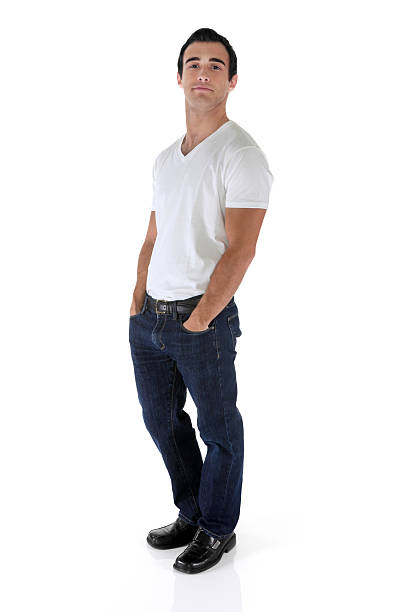 istock Cool casual male hands in pockets 183361473