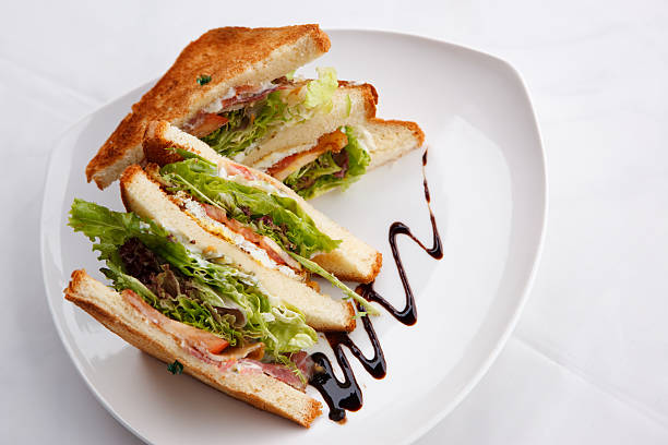 Club Sandwich Shallow DOF. sandwich club sandwich lunch restaurant stock pictures, royalty-free photos & images