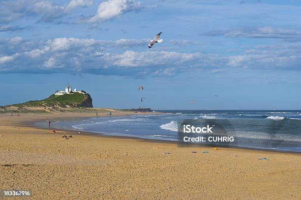 Nobbys Head Lighthouse And Newcastle Beach Stock Photo - Download Image Now - Newcastle-upon-Tyne, Beach, New South Wales