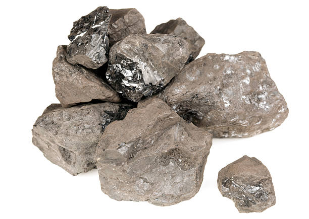 istock Small Pile of Coal Isolated on White 183363296