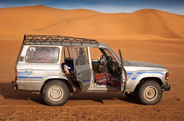 Photo of Run down 4x4 in Libyan desert