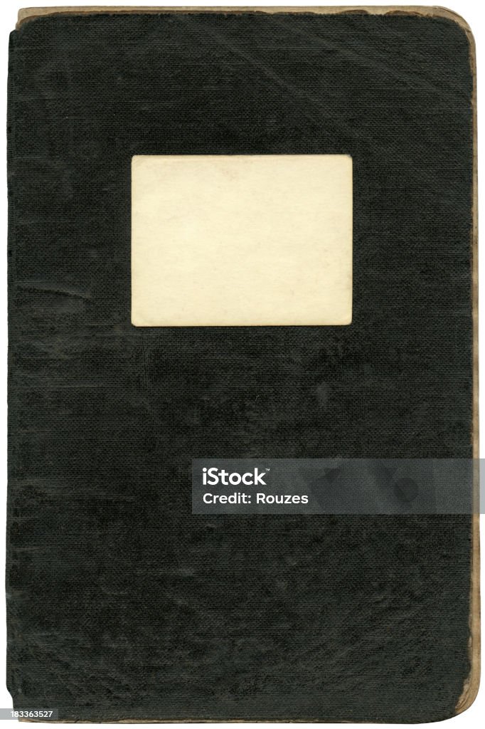 Old black notebook-cover - Lizenzfrei Buchdeckel Stock-Foto