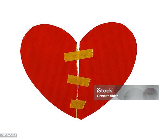 Изолированное Сердце И Устранению Torn Paper — стоковая векторная графика и другие изображения на тему Горе - Горе, Исцеление, Развод