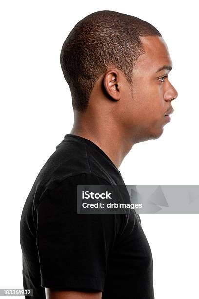 Side View Profile Portrait Of Serious Young Man Stock Photo - Download  Image Now - Profile View, Men, African-American Ethnicity - iStock