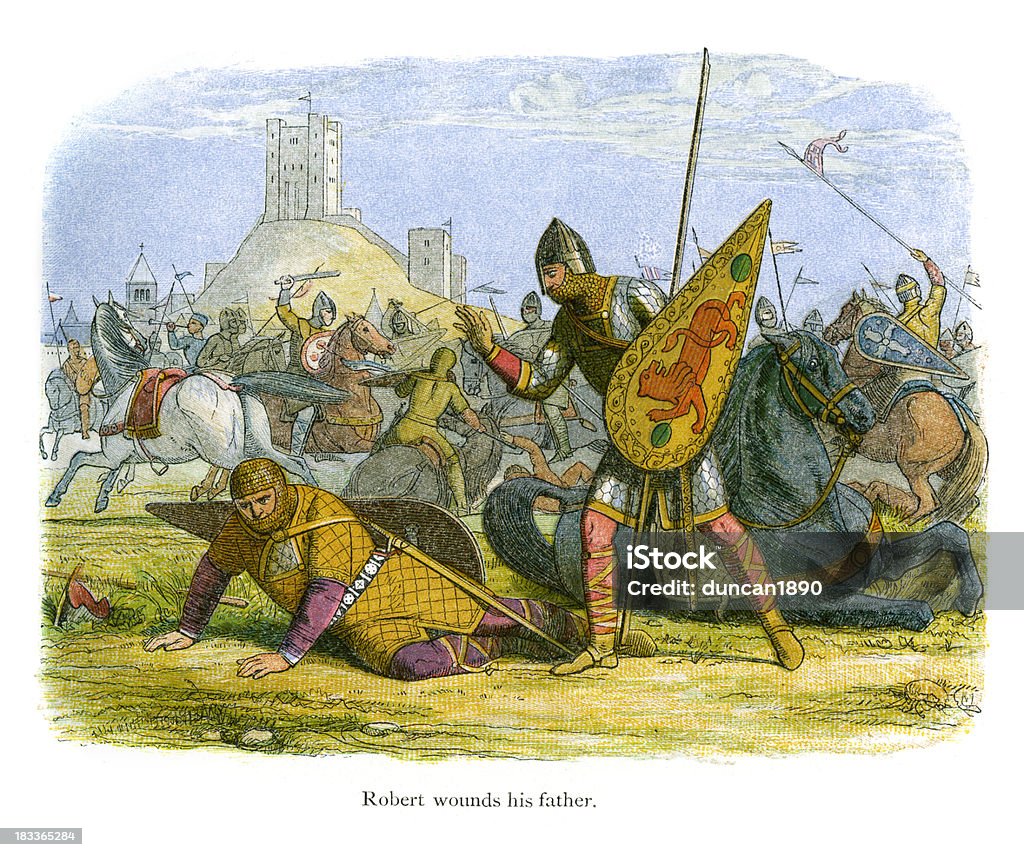 Robert feridas seu pai - Royalty-free Campo de Batalha Ilustração de stock