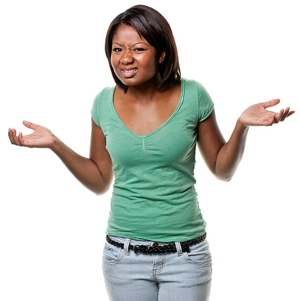 istock Confused Shrugging Young Woman 183365391