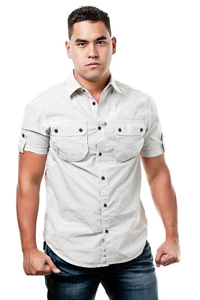 istock An angry young man on a white background 183365759