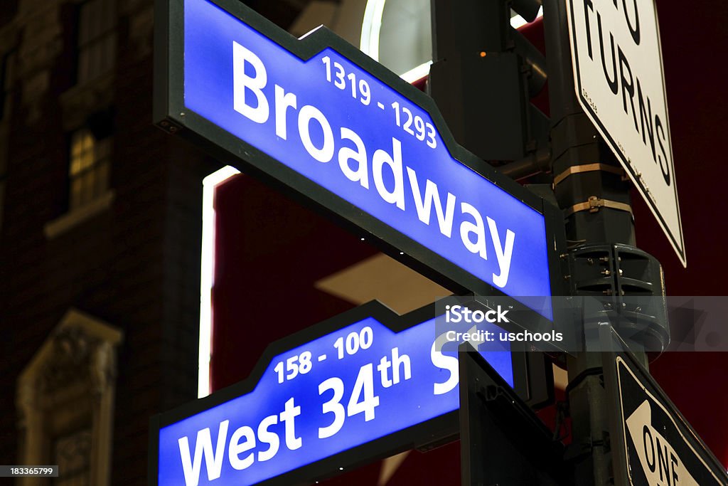 Broadway Avenue e West 34th St, cidade de Nova York - Foto de stock de New York City royalty-free