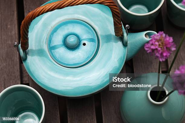 Teiera - Fotografie stock e altre immagini di Blu - Blu, Tazza da tè, Cibi e bevande