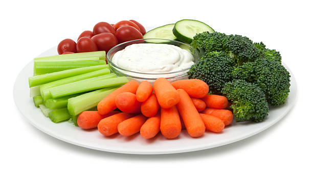 Vegetable plate Vegetable plate with dip tray stock pictures, royalty-free photos & images