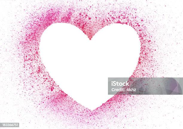 Paint Brush Herzform Frame Textur Papier Stock Vektor Art und mehr Bilder von Airbrush - Airbrush, Herzform, Bildhintergrund