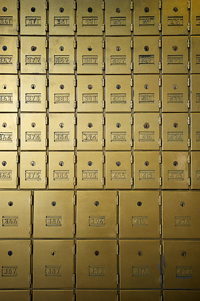 istock Full Frame Safety Deposit Boxes in Brass 183366802