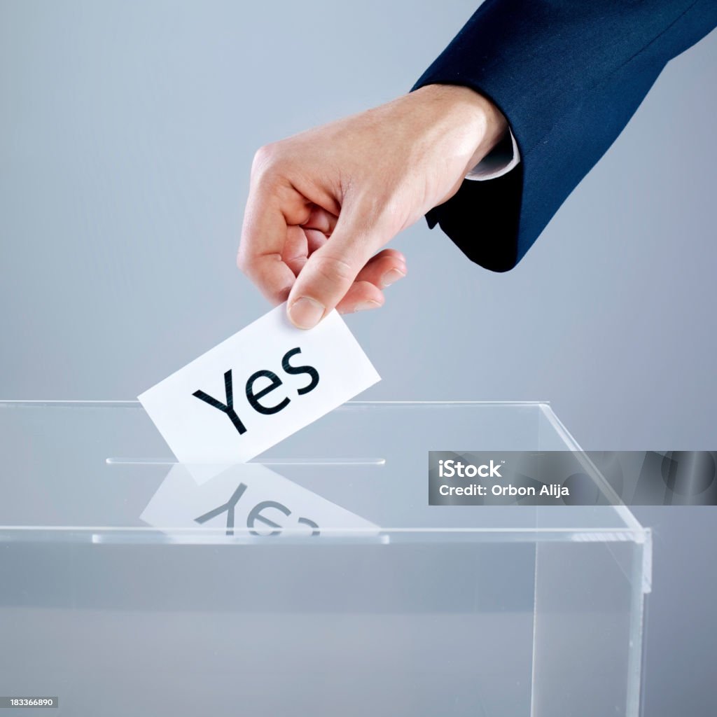 Vota Sì! - Foto stock royalty-free di Votazione