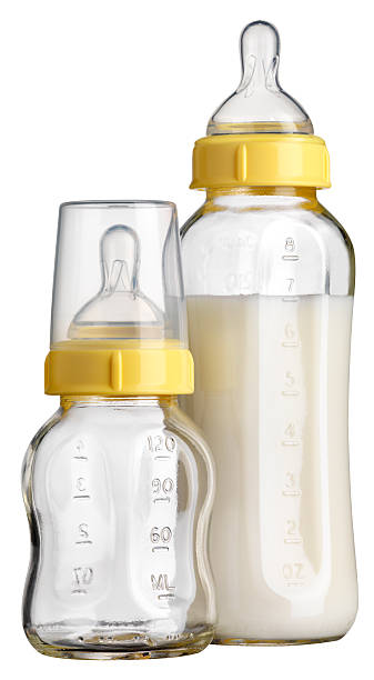 Invloedrijk Voorzichtig zingen Glass Baby Bottles On White Stock Photo - Download Image Now - Baby Bottle,  Empty, No People - iStock