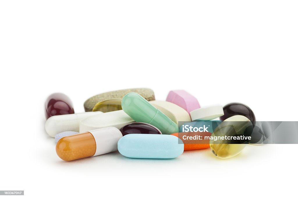 혼합됨 Medicine, 많은 환약 및 캡슐 - 로열티 프리 알약 스톡 사진