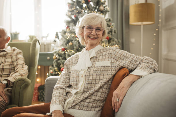 istock Christmas tea party at nursing home 1833671388