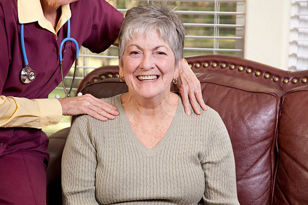 istock Senior woman receiving home therapy 183367804
