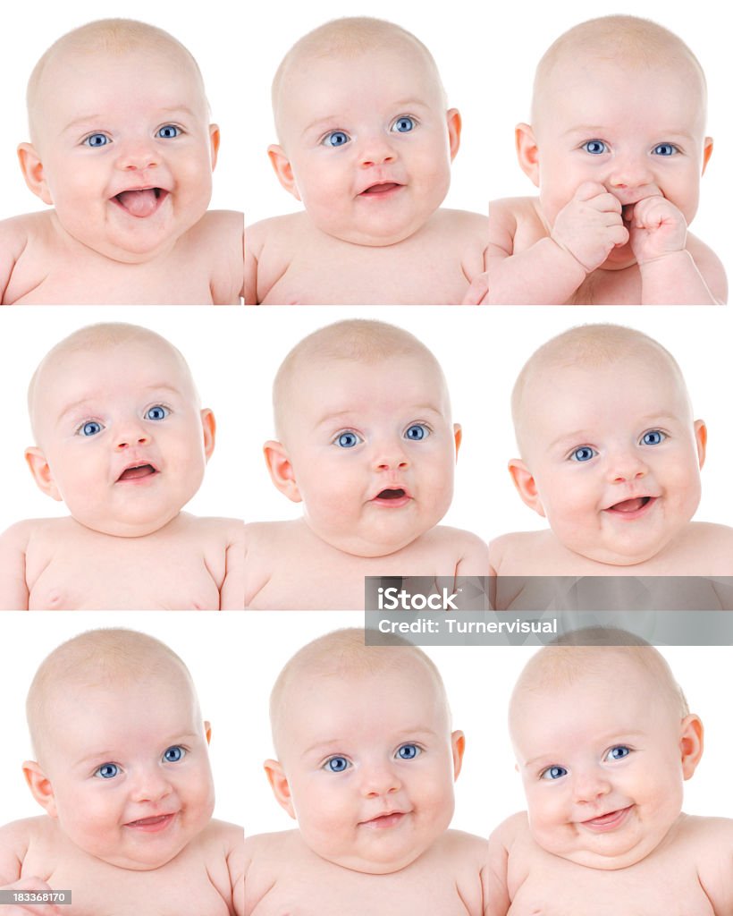 Cara de bebé feliz - Foto de stock de Bebé libre de derechos