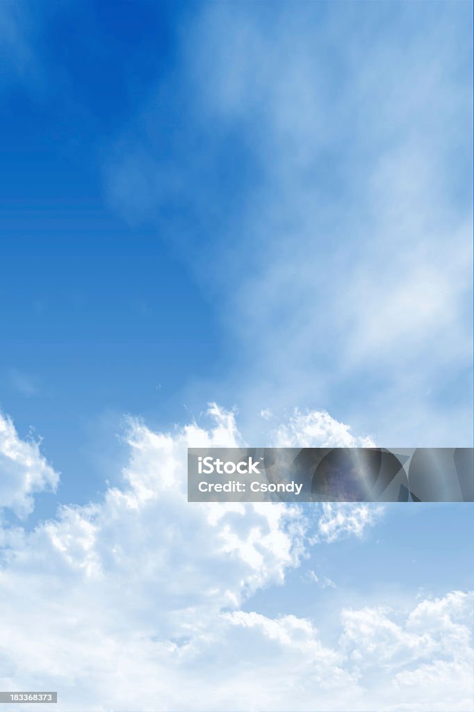 Beautiful sky with white clouds Blue sky and clouds background. XXXL image. Backgrounds Stock Photo