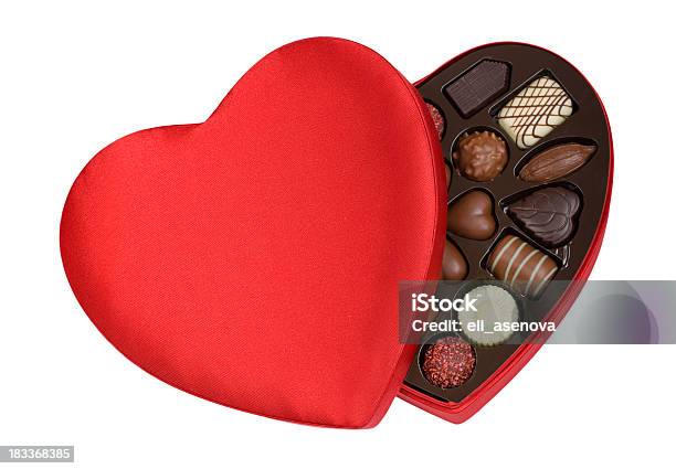 Caramelle Di San Valentino - Fotografie stock e altre immagini di Amore - Amore, Cioccolato, Composizione orizzontale