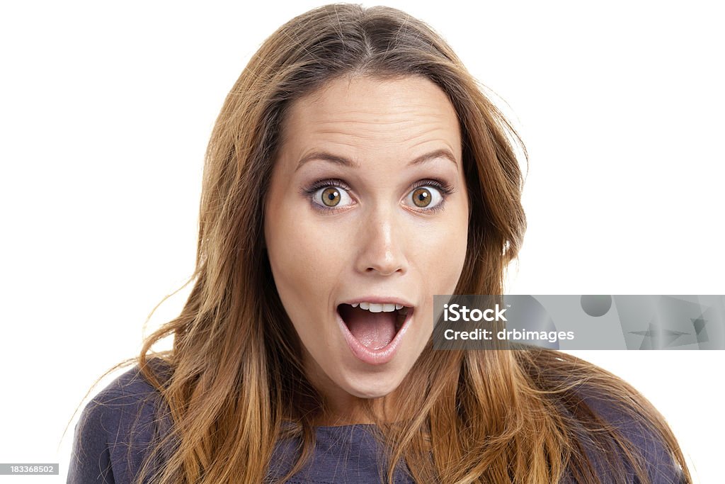 Shocked Young Woman - Foto de stock de Mujeres libre de derechos