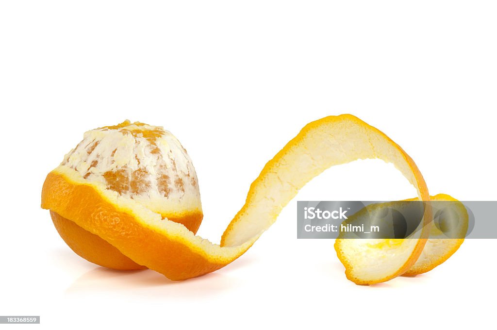 Orange auf weißem Hintergrund - Lizenzfrei Orange - Frucht Stock-Foto