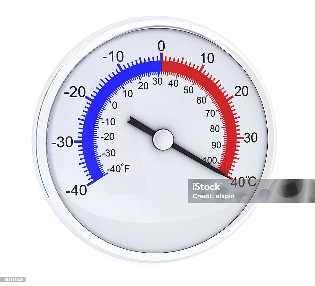 Thermometer Thermometer. Digitally Generated Image isolated on white background Thermometer Stock Photo