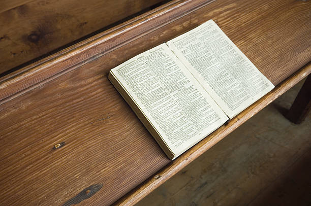 istock Open bible in church 183368768