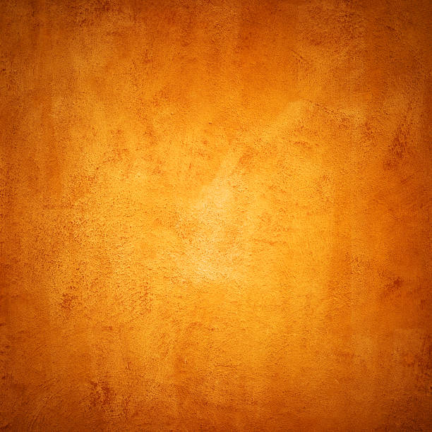 istock Dark Yellow Scratched Plaster Wall, Texture Background 183368847