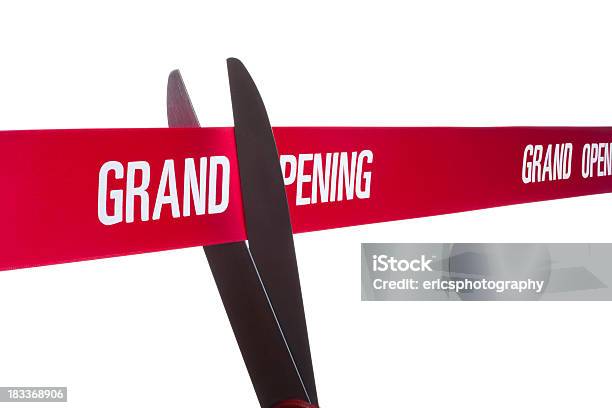 Cutting The Ribbon Stock Photo - Download Image Now - Cutting, Ribbon - Sewing Item, Business