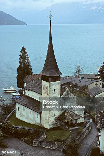 Spiez Замок Церковь — стоковые фотографии и другие картинки Lake Thun - Lake Thun, Архитектура, Без людей