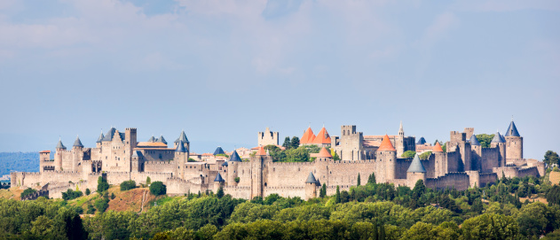 Panorama of Carcassonne in France