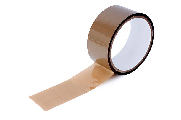 A roll of duct tape isolated on a white background. 
