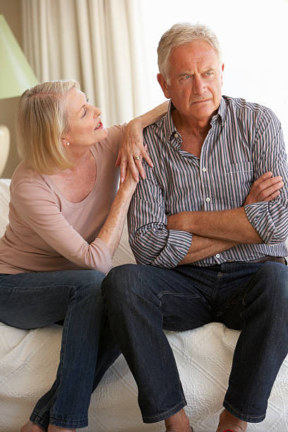 istock Senior Couple Having Argument At Home 183370157