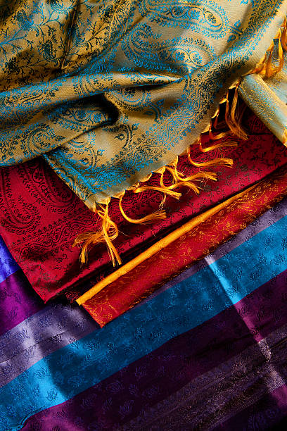 kolorowe tkaniny - sari zdjęcia i obrazy z banku zdjęć