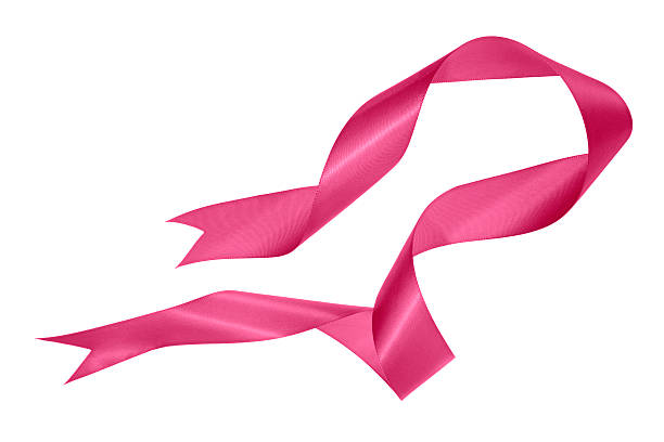 istock Flowing Pink Ribbon on White Background 183370957