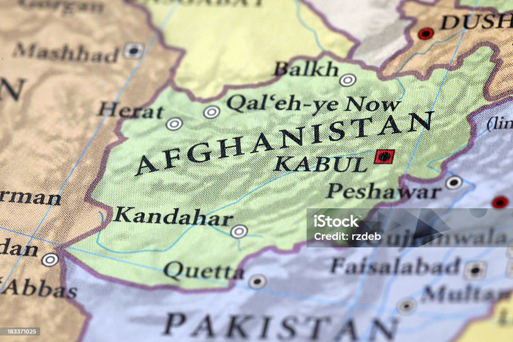 Mapa de Afganistán - Foto de stock de Afganistán libre de derechos
