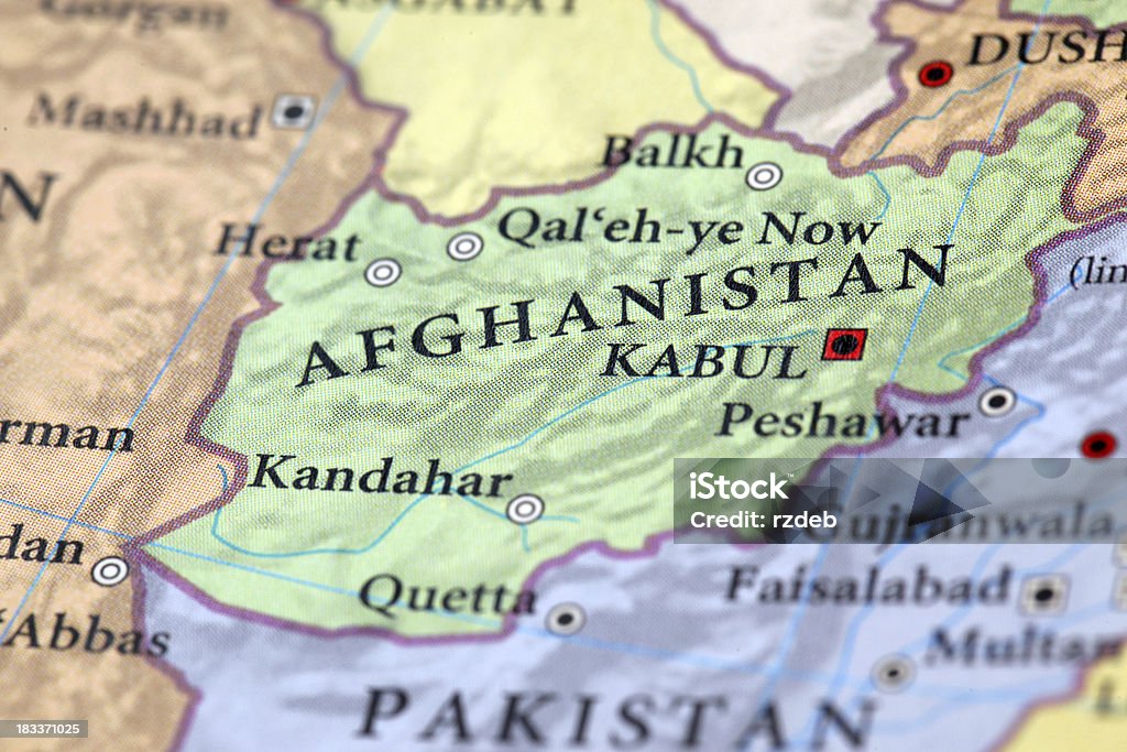 Afghanistan Map "Afghanistan Map. Source: ""Reference Atlas of the World""" Afghanistan Stock Photo