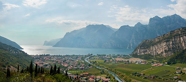 istock Lake Garda Panorama in Italian Alps 183371290