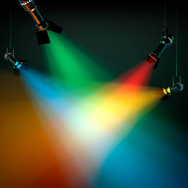 Multi Colored Stage Lights stock photo