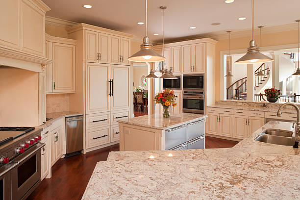 istock Luxury residential kitchen with stainless and granite. 183371628