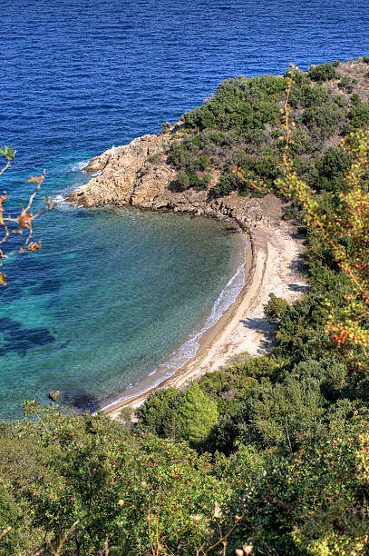 istock Deserted beach in Thessalonika, Greece 183371646