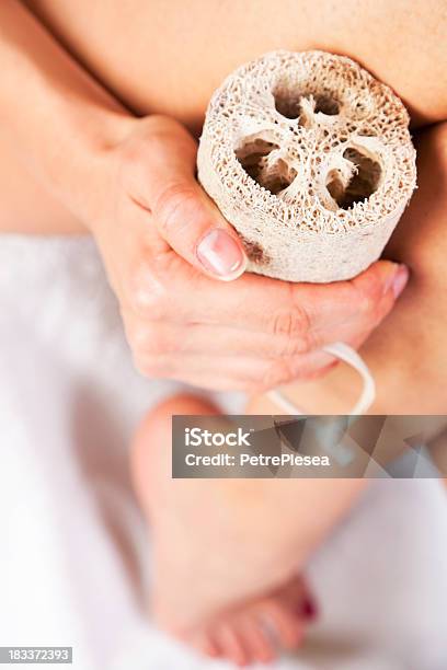 Organic Natural Body Care Anti Cellulite Massage With Sponge Handmade Stock Photo - Download Image Now