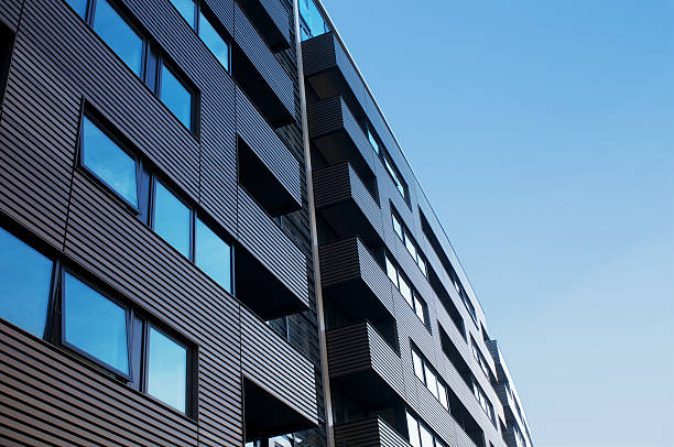 Modern city apartments stock photo