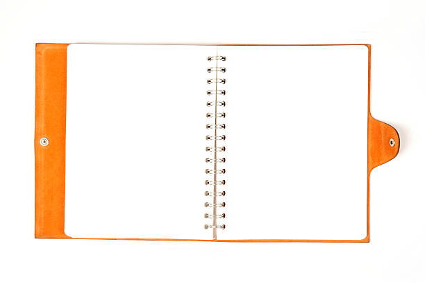 elegante em couro laranja manual - leather folder - fotografias e filmes do acervo