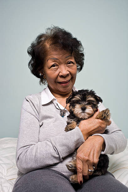 istock Elderly Senior with a Puppy 183373846