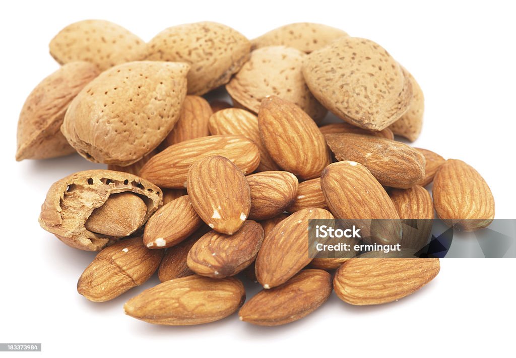 Almonds isolated on white Almonds isolated on white.My other similar images: Almond Stock Photo