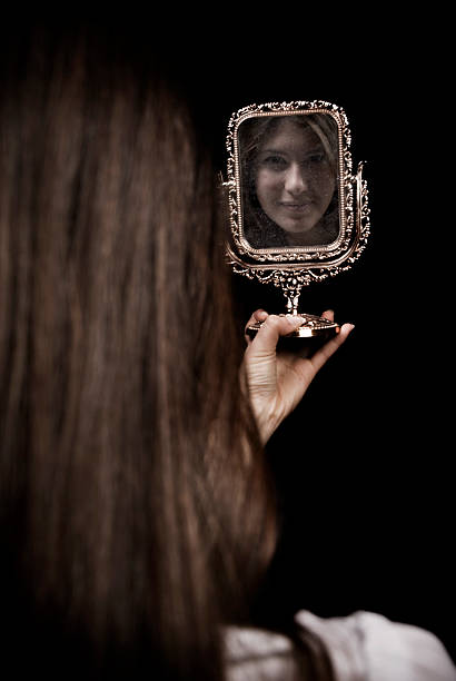 istock Young beauty on the mirror 183374828