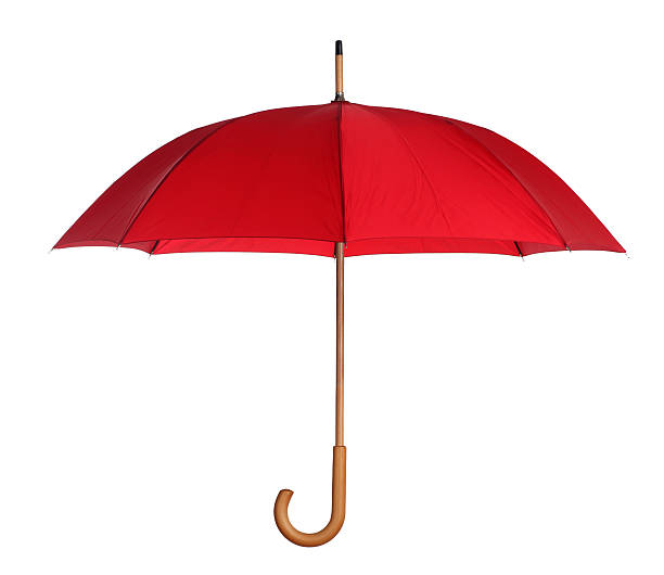 Red Umbrella Isolated on White stock photo